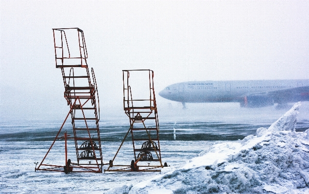 Foto Nevicare inverno barca vento