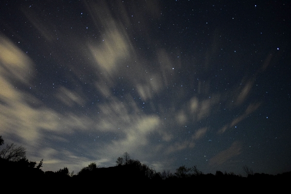 Foto Awan langit malam bintang