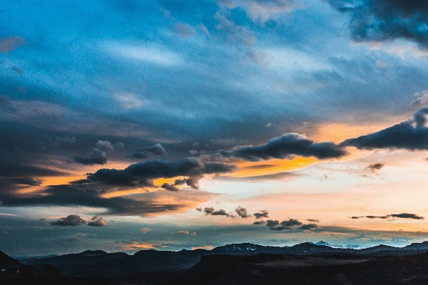 Sea horizon mountain cloud Photo