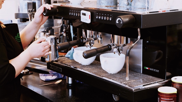 Hand coffee restaurant cup Photo