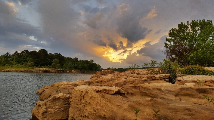 Foto Lanskap laut pesisir alam