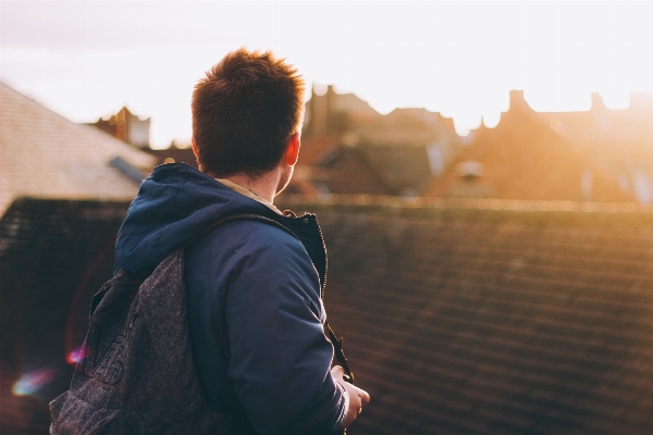 Man person light sunset Photo