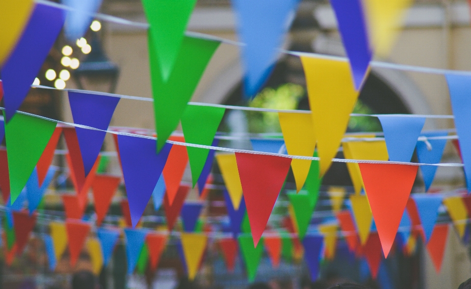 Celebração linha cor bandeira