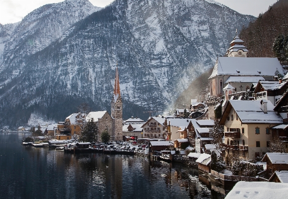 Foto Acqua montagna nevicare inverno