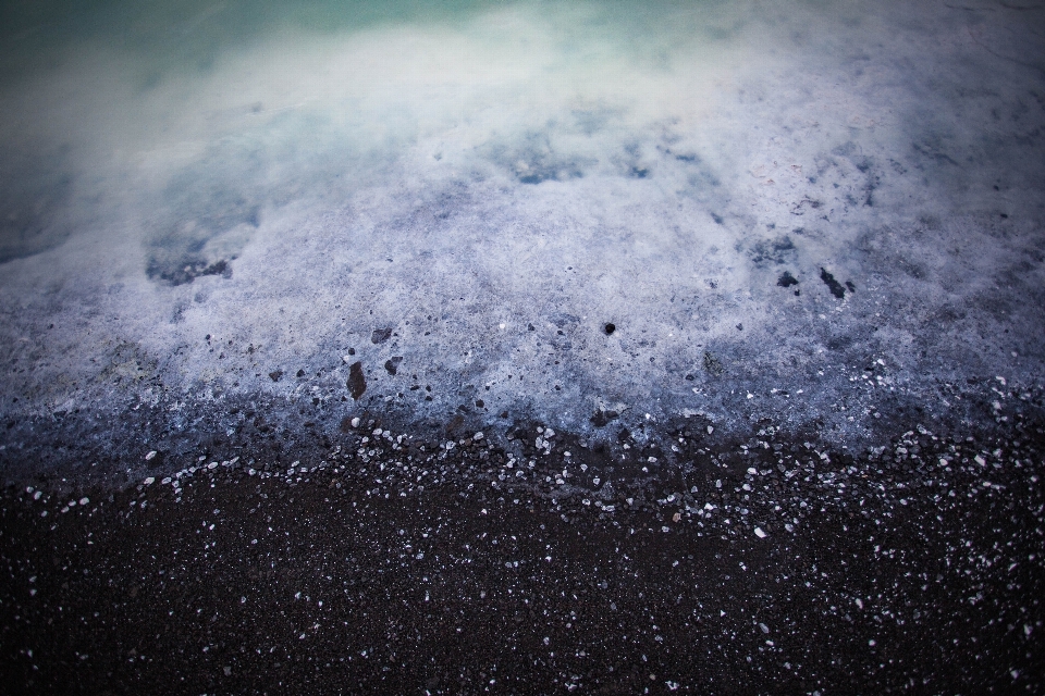 Spiaggia mare acqua nevicare