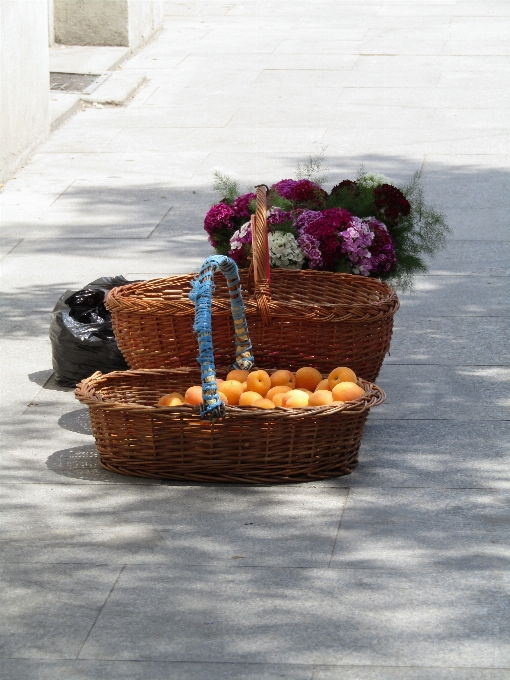 Flower spring produce basket