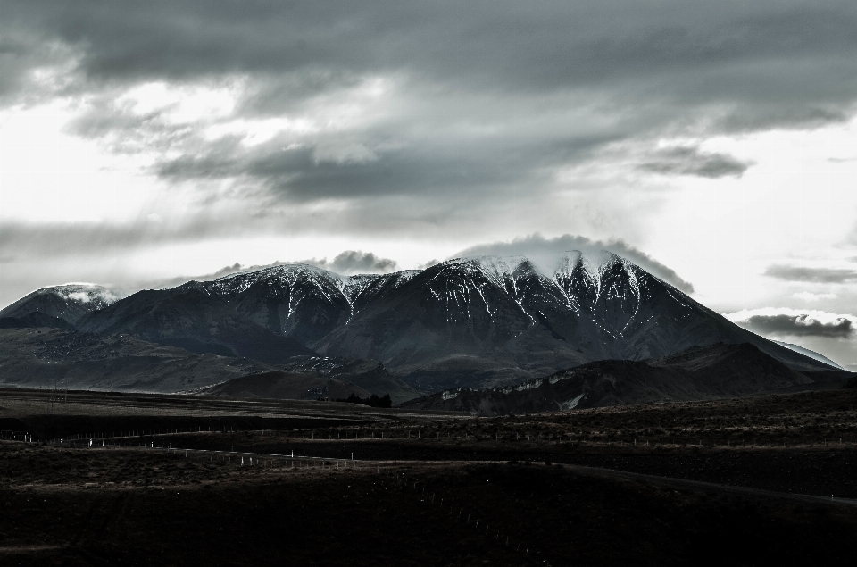 Paisagem horizonte montanha neve