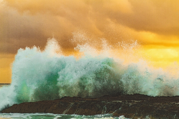 Sea water rock ocean Photo