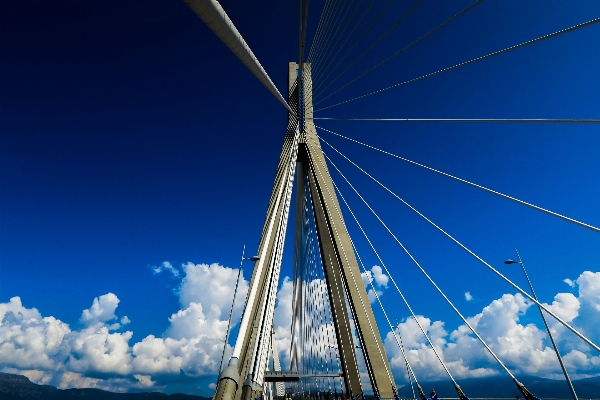 Foto Awan langit menjembatani angin