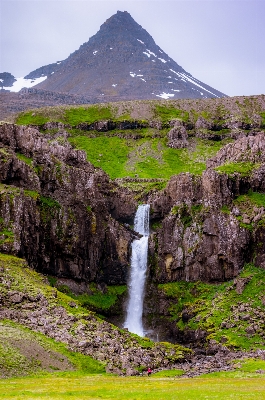 Landscape nature rock waterfall Photo