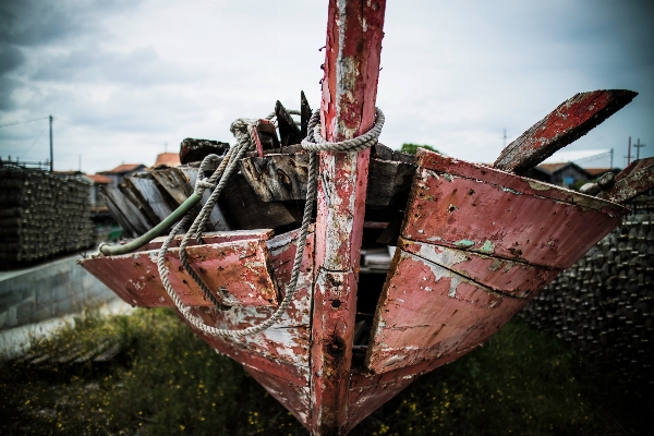 Rope wood boat old Photo