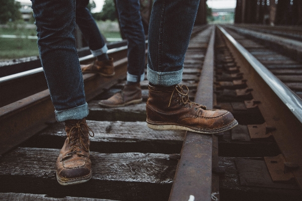 Foto Sepatu melacak boot kaki