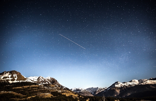 Mountain snow sky night Photo