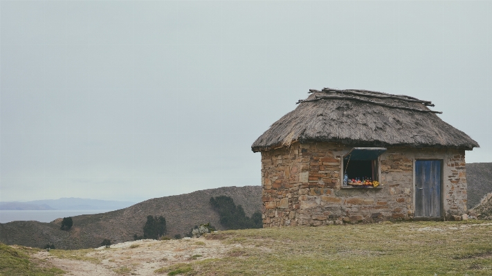 Rock berg haus fenster Foto