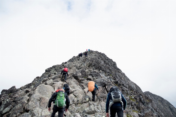 Walking person mountain adventure Photo