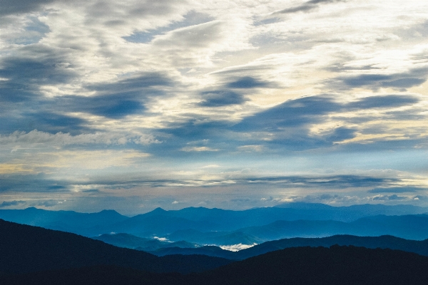 Foto Horizonte montanha nuvem céu