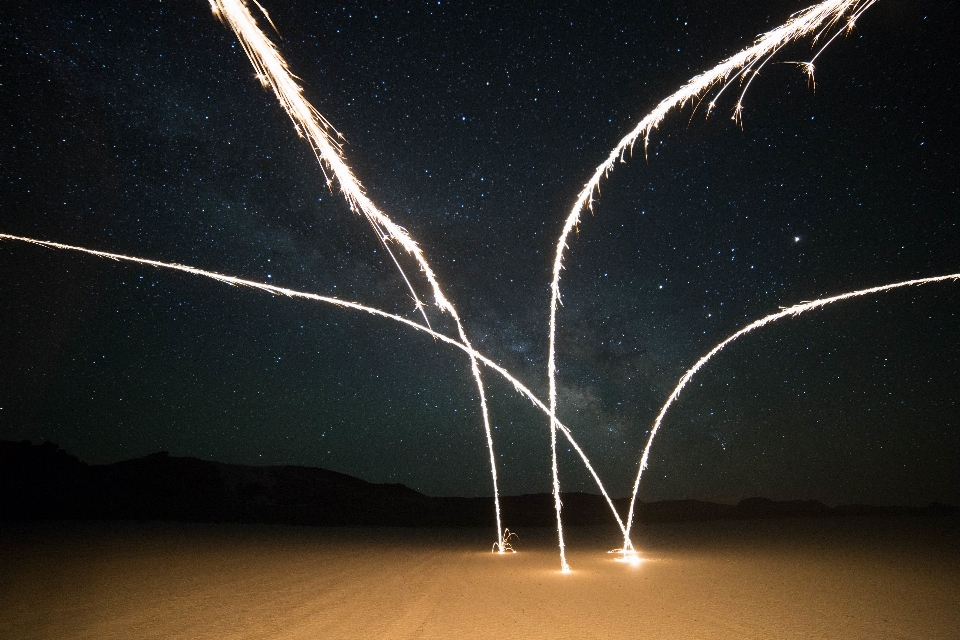 Arena luz noche estrella