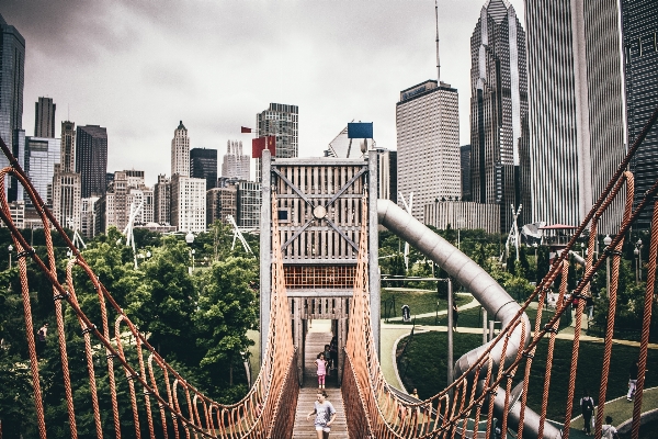 Bridge skyline building city Photo