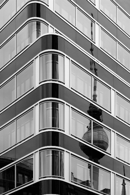 Black and white architecture window building