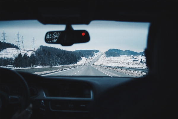 Snow winter road car Photo