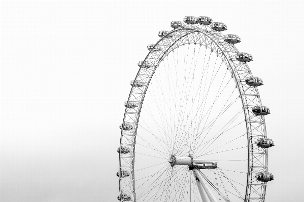 Black and white wheel cloudy ferris Photo