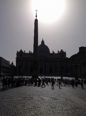 Sunset night city monument Photo