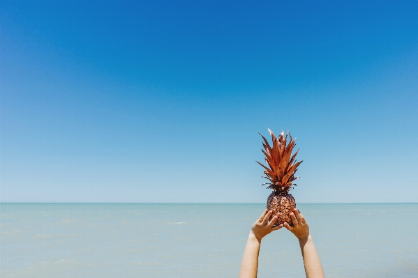 Hand beach sea water Photo