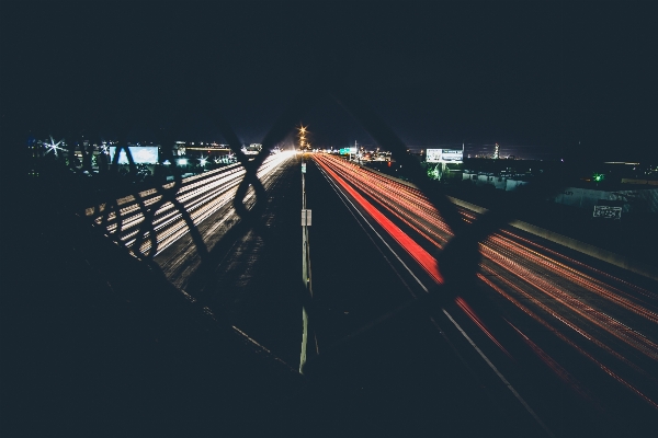 Light fence road bridge Photo