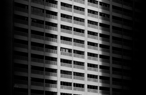 Black and white architecture window Photo