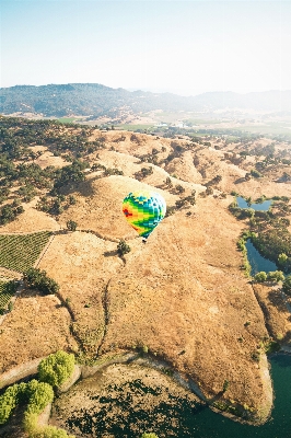 Foto Lanskap pohon gunung langit