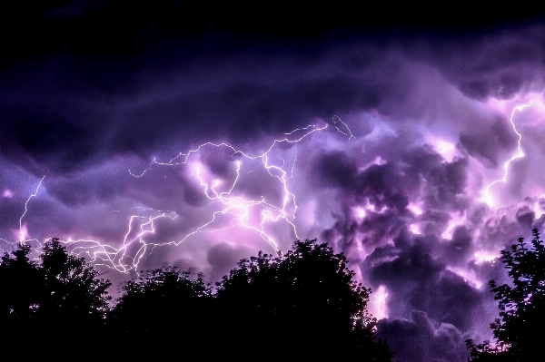 Silhouette cloud sky purple Photo