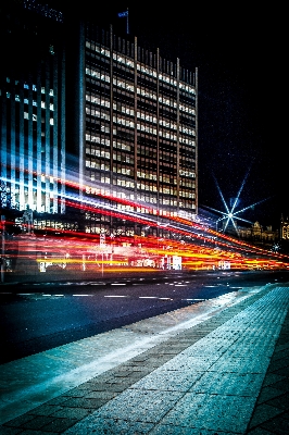 Licht horizont verkehr nacht Foto