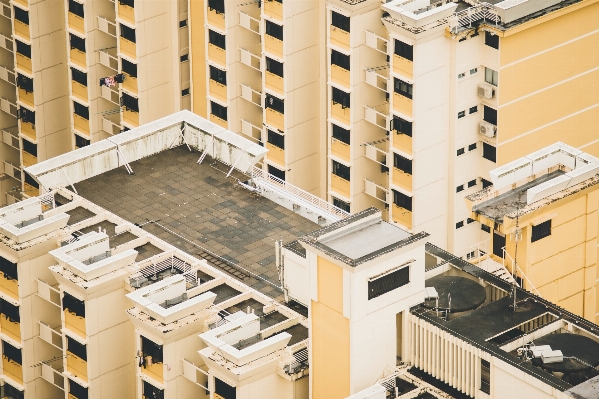 Foto Arsitektur anak tangga bangunan gedung pencakar langit