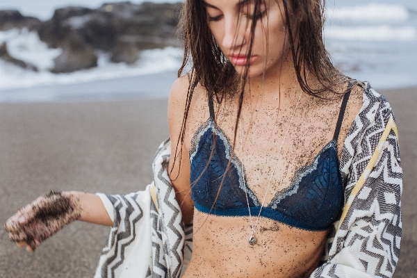 Beach sand person girl Photo