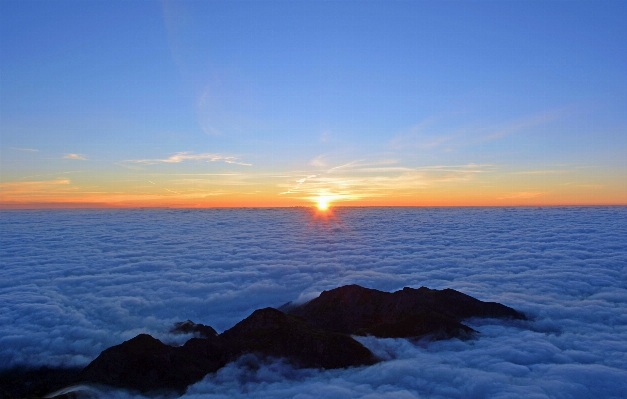 Foto Laut pesisir cakrawala awan