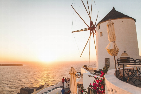 Sea ocean sky windmill Photo