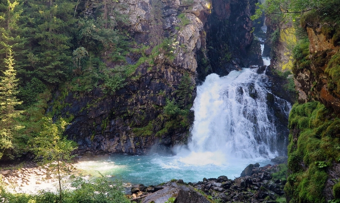 Waterfall stream national park body of water Photo