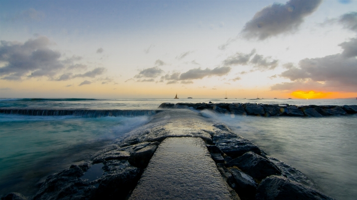 Beach sea coast rock Photo