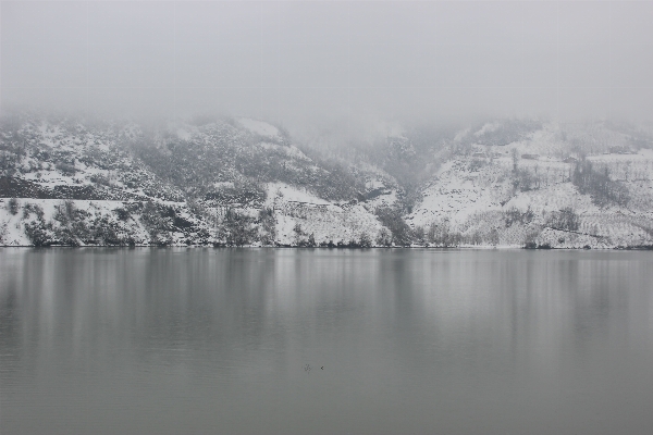 Mountain snow winter fog Photo