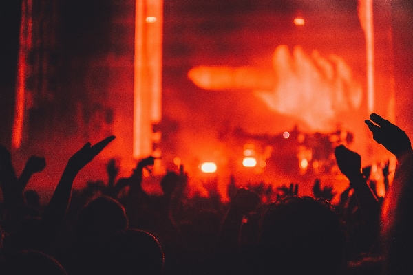 Hand person concert red Photo