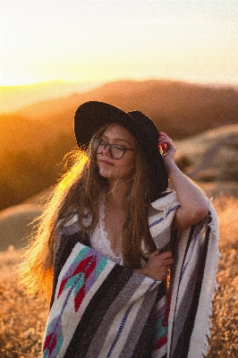 Girl woman sunset photography Photo