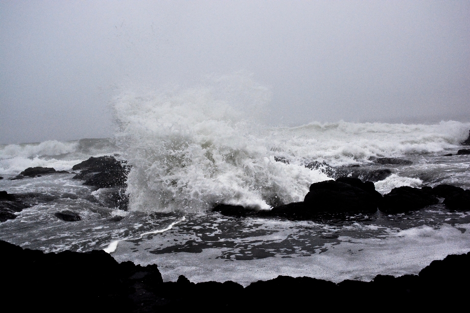 Mar costa rock oceano