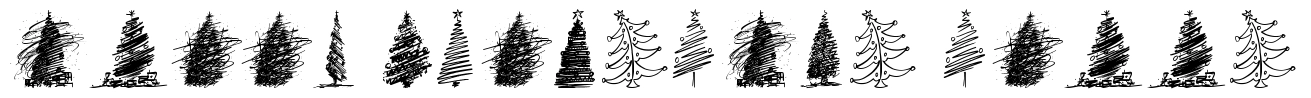 Merry Christmas Trees Font