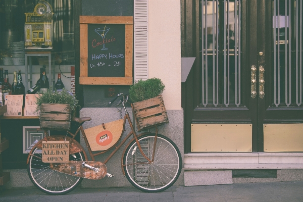 Wine street house bicycle Photo