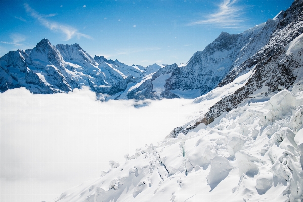 Berg schnee winter gipfel Foto