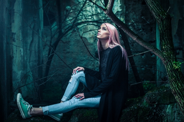 Tree forest woman hair Photo