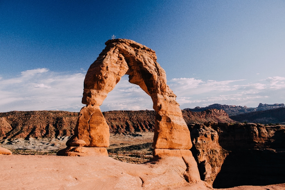 Paysage sable rock nuage