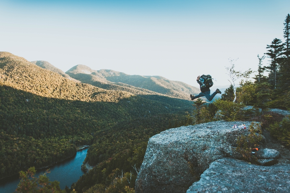 Forest rock mountain adventure