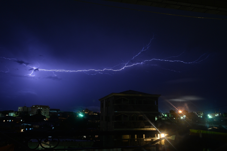 Nuit atmosphère temps tempête