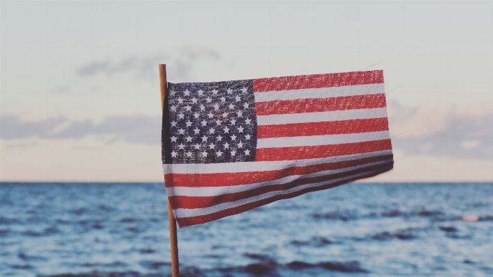 Wind vehicle flag america Photo